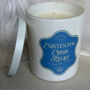 Existential Crisis Relief 9oz Candle - Soy Wax Eucalyptus Mint Bergamot Scents